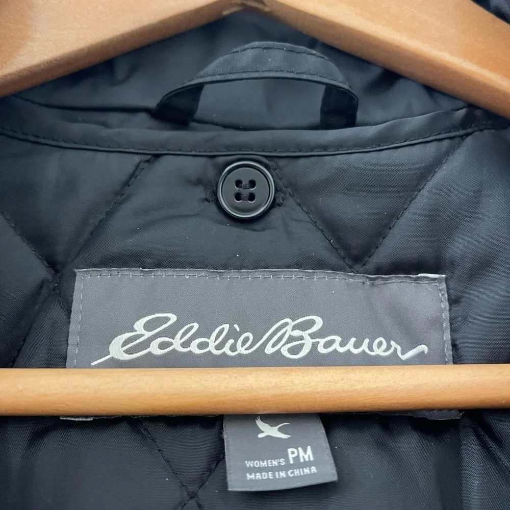 Eddie Bauer Black Trench Coat - Picture 9 of 11